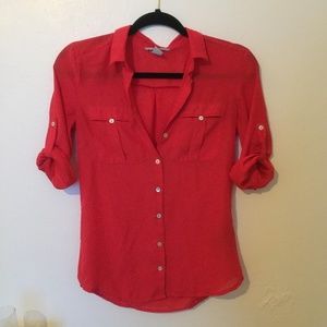 H&M blouse with mother of pearl buttons